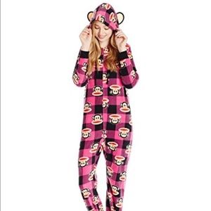 🍭Paul Frank Sock Monkey Adult Onesie Pjs
